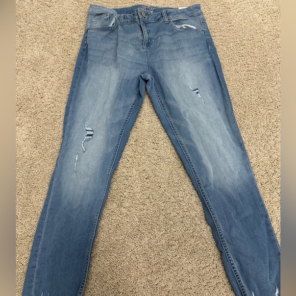 Justice Light Blue Skinny Jeans - Picture 1 of 4